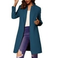 thumbnail image 5 of DHFJKG Women Wool Coat Elegant Solid Color Stand Collar Long Sleeve Mid-Long Outerwear For Autumn And Winter Classic Jackets, 5 of 6