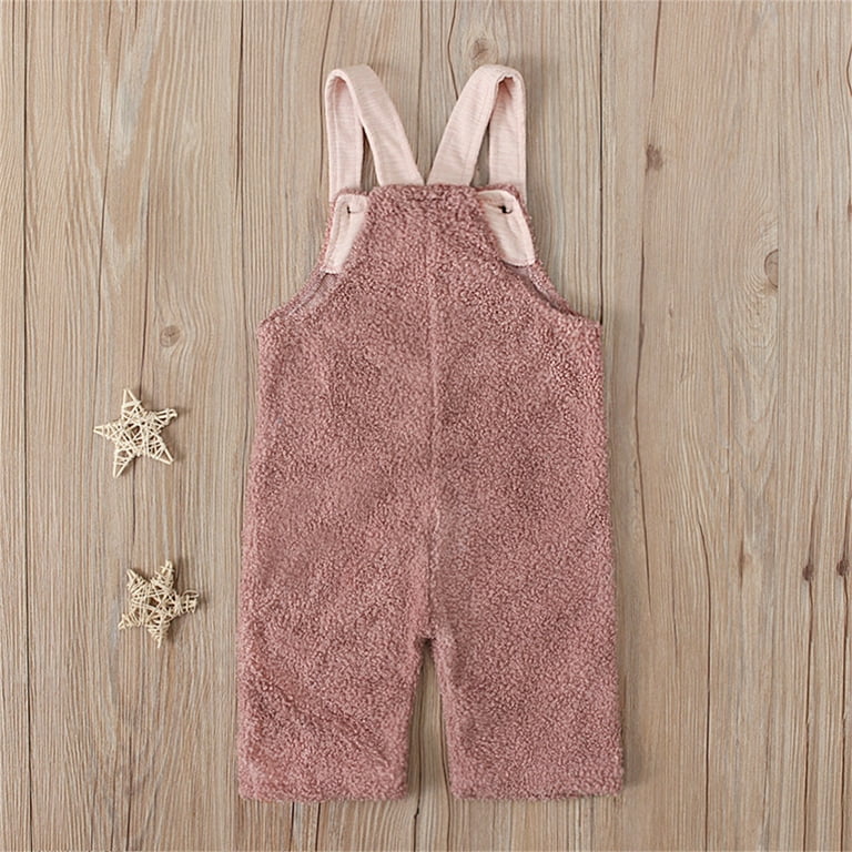 Upioiwer Ropa Para Bebe Nina Baby Girl Spring Clothes Ropa Para Bebe Nina Suspender Overalls Girls Fleece Kids Toddler Romper Baby Warm Pants Trousers Boy Girls Romper Jumpsuit Oshkosh Overalls Walmar...