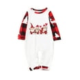 thumbnail image 3 of Odeerbi Christmas Pajamas for Family Holiday Long Sleeve Family Christmas Pajamas Matching Sets Toddler Casual Printed Top with Bottom Outfits Home Wear Sleepwear Family Matching PJs Set Red, 3 of 5