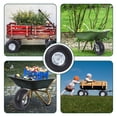 thumbnail image 6 of 10" Flat Free Tires, 4.10/3.50-4 Air Less Tires Wheels with 5/8" Bearings, Solid Rubber Tyre Wheels for Hand Truck, Trolley, Garden Wagon Cart, Wheelbarrow, Lawn Mower (2 Pack), 6 of 8