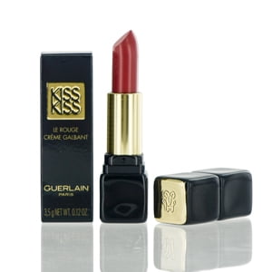 - GUERLAIN KISS KISS CREAMY SATIN FINISH LIPSTICK (320)RED INSOLENCE 0.12 OZ
