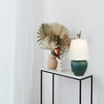 thumbnail image 2 of FSLiving Rustic Terracotta Ceramic Pot Table Lamp Rechargeable Battery Operated RGB Bulb by Remote, Wireless Timer 15 Color Temperature Beige Cone Fabric Shade, Dimmable, Dark Green Mushroom, 2 of 7