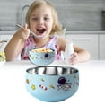thumbnail image 2 of Stainless Baby Bowls With Removable Silicone Toddler Bowls Kids Bowls Anti Scald Snack Container For Feeding Dishwasher, 2 of 7