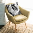 thumbnail image 2 of Throw Pillow Covers 20x20 Inch, Black Leaves Decorative Pillow Cases for Couch Sofa Bed, Abstract Modern Geometric Lines Simple Art Cotton Linen Square Home Decor Pillowcases with Hidden Zipper, 2 of 7