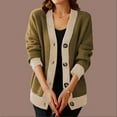 thumbnail image 2 of Womens Fall Cardigan Sweater Knit Button Down Open Front Long Sleeve Sweaters Jackets Coats Outwaer, 2 of 6