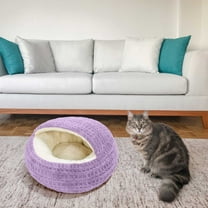 Nebwoak Warm Winter Cat Bed, Thickened Semi-Enclosed Cat Bed, Cat Sleeping Cave