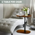 thumbnail image 6 of Adjustable Height C Shaped End Table, 360 ° Swivel Small Side Table for Small Spaces Living Room, Flip Top TV Tray for Couch Sofa Chair, 6 of 7