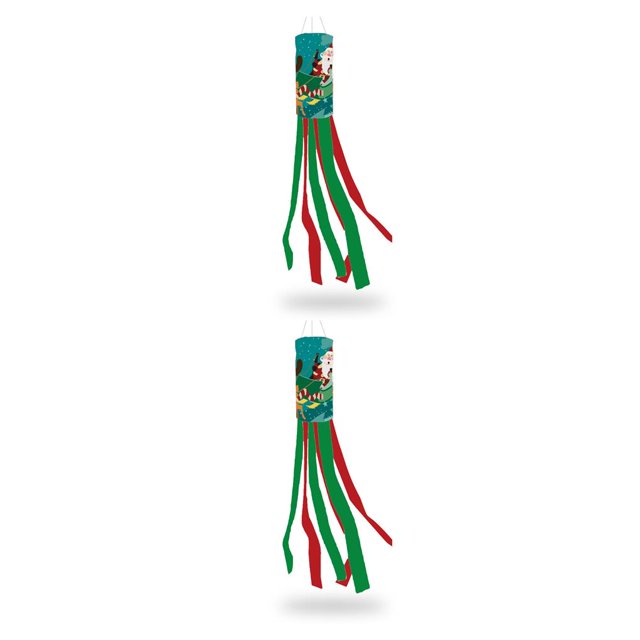 Wosthever Navidad Windsock Flexible Ligero Santa Claus Muñeco de nieve Viento Colgando Bandera Festival Celebraciones Decoraciones para el hogar Type4 NO4