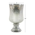thumbnail image 3 of DecMode Black Glass Handmade Turned Style Pillar Hurricane Lamp with Smoked Glass Finish, 3 of 9