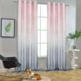 thumbnail image 2 of Ombre Gradient Window Curtains, Pink to Grey 2 Tone Curtain Panel, Window Drapes with Grommets for Bedroom Living Room Decor 26"W x 54"L (Pack of 2), 2 of 6