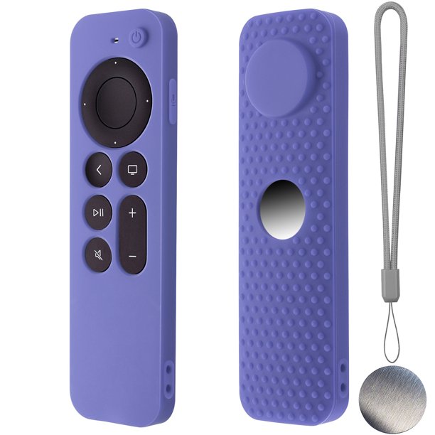 Para Apple TV 4K Stick Remote Funda de silicona Funda protectora Piel con cordón