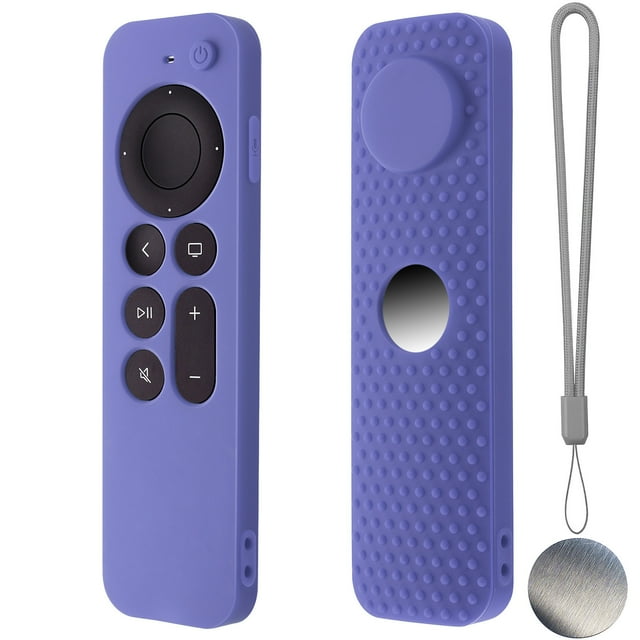 Para Apple TV 4K Stick Remote Funda de silicona Funda protectora Piel con cordón
