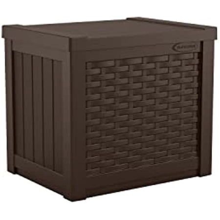 Suncast 22 Gallon Small Resin Storage Seat  Java  SSW600J