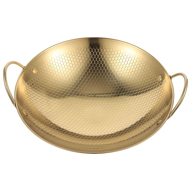 MLINS Wok en Acier Inoxydable pour Cuisine Cuisson Fruits de Mer 1 Ensemble Ustensiles de Cuisine