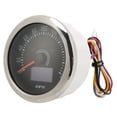 thumbnail image 1 of Speed Gauge, Adjustable 7 Color Backlit Waterproof Resettable Single Mileage GPS Speedometer  For Car RV Marine Boat Ship Black,White, 1 of 8