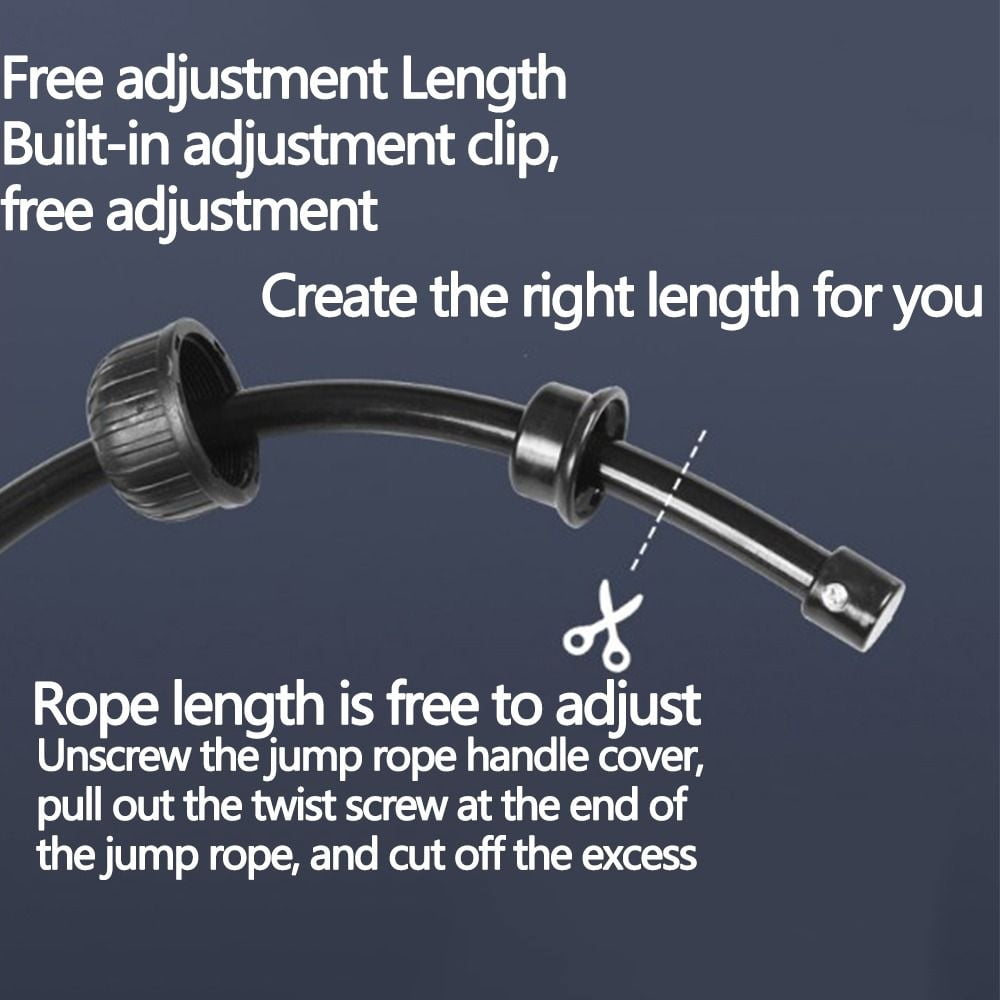 Adjustable Weighted Jump Rope Heavy Skipping Rope Foam Handle Durable Fitness Training Rope for Men Women Workout