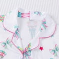 thumbnail image 6 of Tiweut Womens Casual 2 Piece Pajamas Sets Christmas Santa Cartoon Graphic Printed Collar Short Sleeve Tshirts and Short Pants with Loungewear Ladies Sleepwear Set,C-White,M, 6 of 9