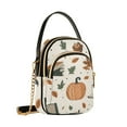 thumbnail image 7 of FORMRS Crossbody Bag for Women Quilted Travel Shoulder Cell Phone Purse with Chain Strap Handbag, Beige Fall Leaves, 7 of 7