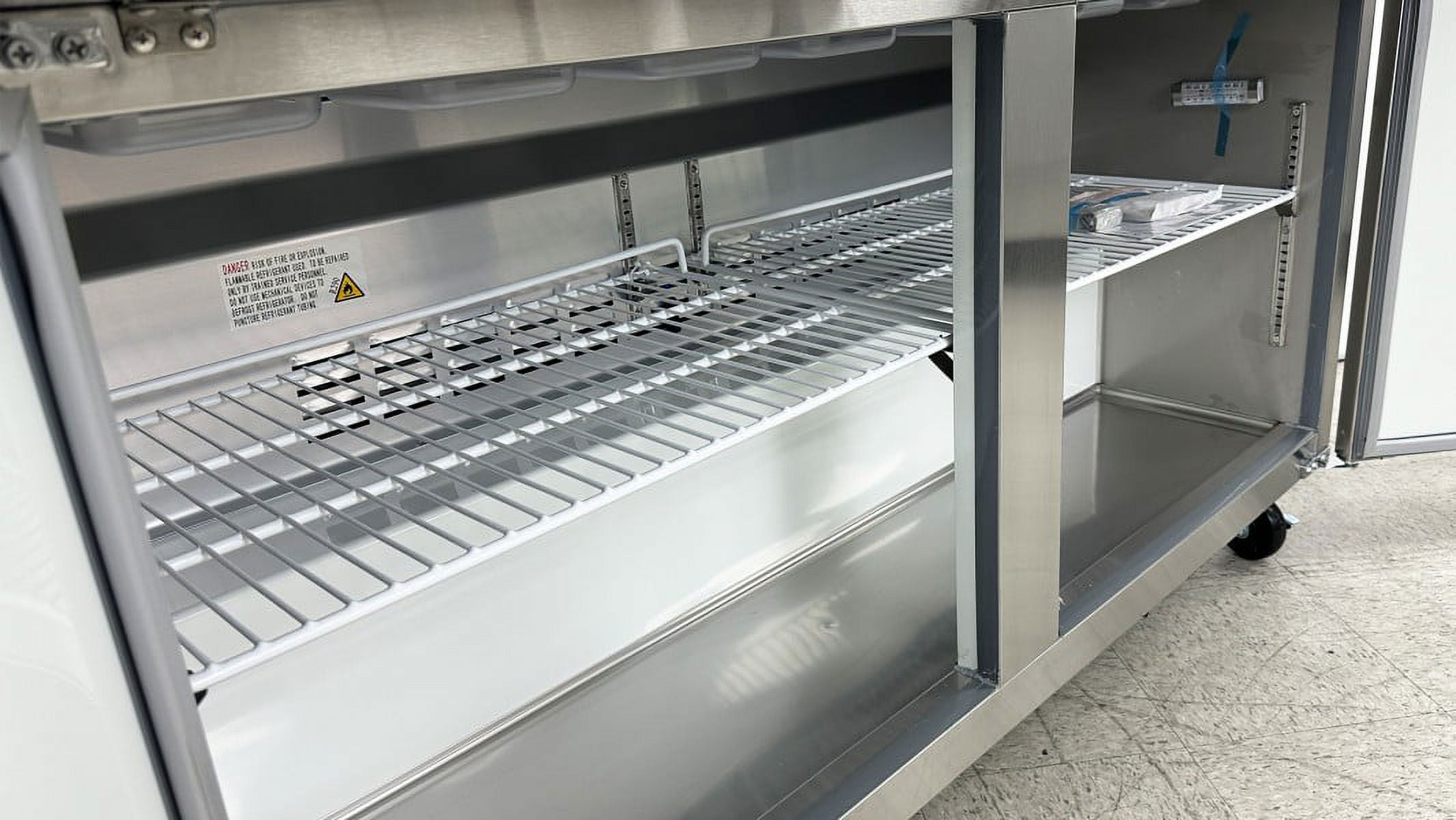 60" Mega Top Sandwich Prep Table, 24 pans, 15 cu.ft., NSF/ETL, Commercial Food Prep Refrigerator