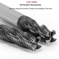 thumbnail image 5 of Gamvdout 2PCS Tungsten Steel Extended Roughing Milling Cutter 4-Flute Black Nano Coating CNC Machinery Roughing End Mill Tools, 5 of 7