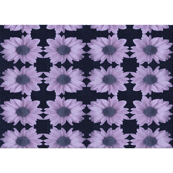 Ahgly Company Machine Washable Indoor Rectangle Transitional Blue Area Rugs, 5' x 7'