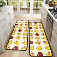 thumbnail image 4 of Kitchen Rugs Sets Of 2,Beige Chicken Yellow Chick Pattern Anti Fatigue Kitchen Mat Rugs Non Slip Washable,Decorative Kitchen Floor Mats for Kitchen,Sink,Laundry,17"x47"+17"x47", 4 of 5
