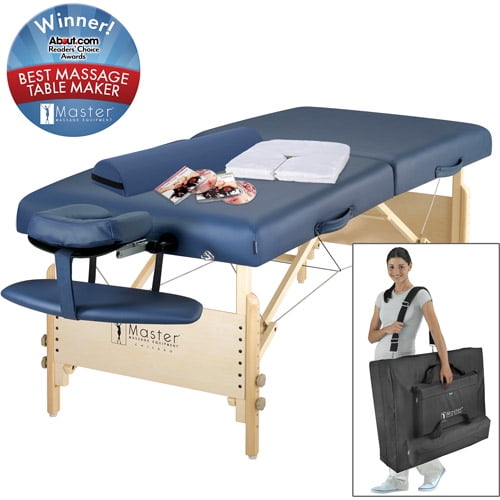 Master Massage Massage Catalina Portable Pro Paquet Table Bleu Royal, 30 Pouces