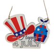 thumbnail image 2 of 11 Colgante del Día de la Independencia feliz, letras de madera, adorno de placa para pastel para el Día Nacional de los Estados Unidos, decoración navideña del 4 de julio, 2 of 5
