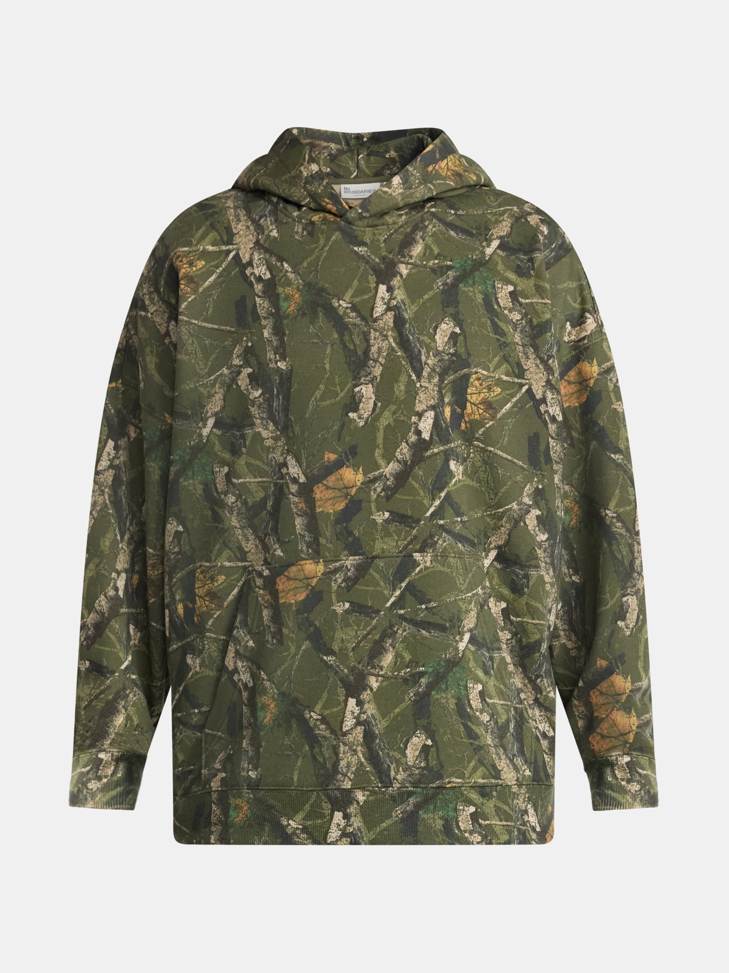 No Boundaries Oversized Hoodie with Long Sleeves, Men's & Big Men's
