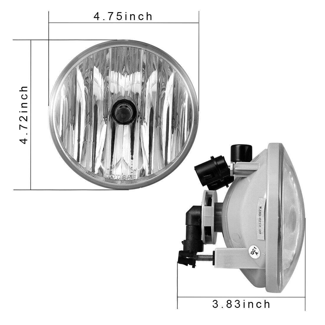 Winjet For 2001-2004 Ford F-150 Lightning Fog Lights Driving Bumper Lamps Assembly Pair
