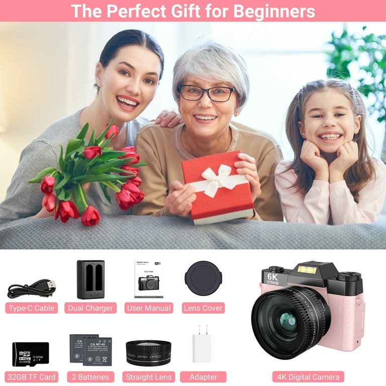 NBD S100 Digital Cameras For Photography, 48MP 4K Vlogging Camera With