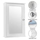 thumbnail image 3 of Armario de pared con un espejo, puerta única, organizador de almacenamiento multiusos, estantes, muebles para el hogar, acabado blanco brillante, 3 of 5