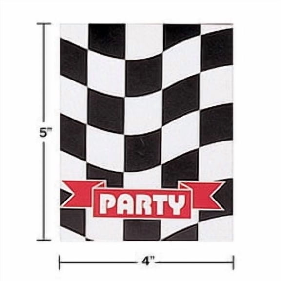 Black and White Checkered Invitations
