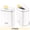 White, variant on PrettyCare 2 Packs 3.6 Gal Automatic Bathroom Trash Cans with Lid Touchless Small Bedroom Plastic Garbage Can Black GC01