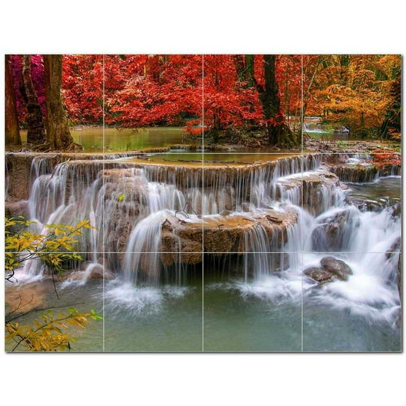Waterfalls Ceramic Tile Mural Kitchen Backsplash Bathroom Shower 401794-M43