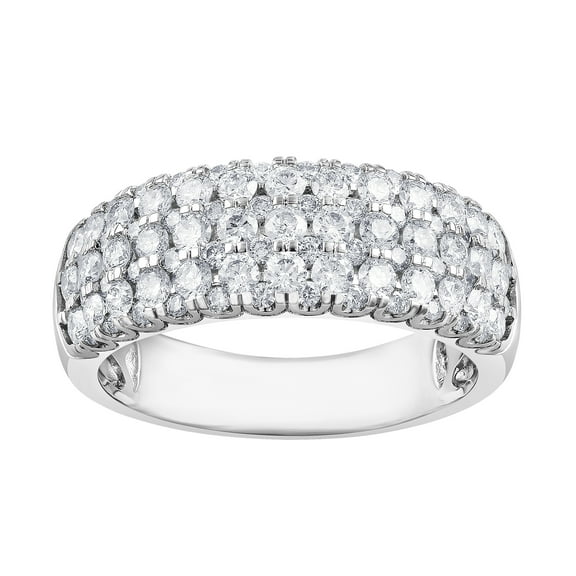 Unique Moments 1 Ct Round Lab Grown Diamond Cluster Engagement Ring in Sterling Silver (H-I, SI-I1)