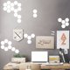 thumbnail image 3 of 12pcs de la venta caliente del diseño moderno adhesivo acrílico hexagonal 3D DIY pegatinas de pared Eccomum Plata, 3 of 6
