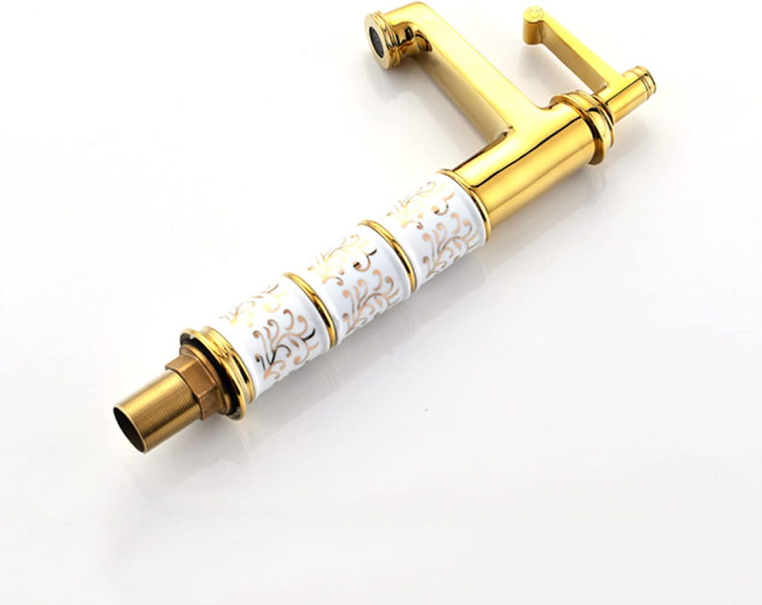 Vintage Bathroom Faucet, Cold Hot Mixer Vintage Vanity Tap, Antique Brass Bathroom Sink Faucet, Single Handle Bathroom Sink Faucet, Gold, High