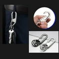 thumbnail image 1 of mmirethe Men Keychain Buckle Zinc Alloy Fashion Keyring Decorative Purse Key Chain Holder Organizer Crafting Handmade Gift DIY Silver 1Set, 1 of 6