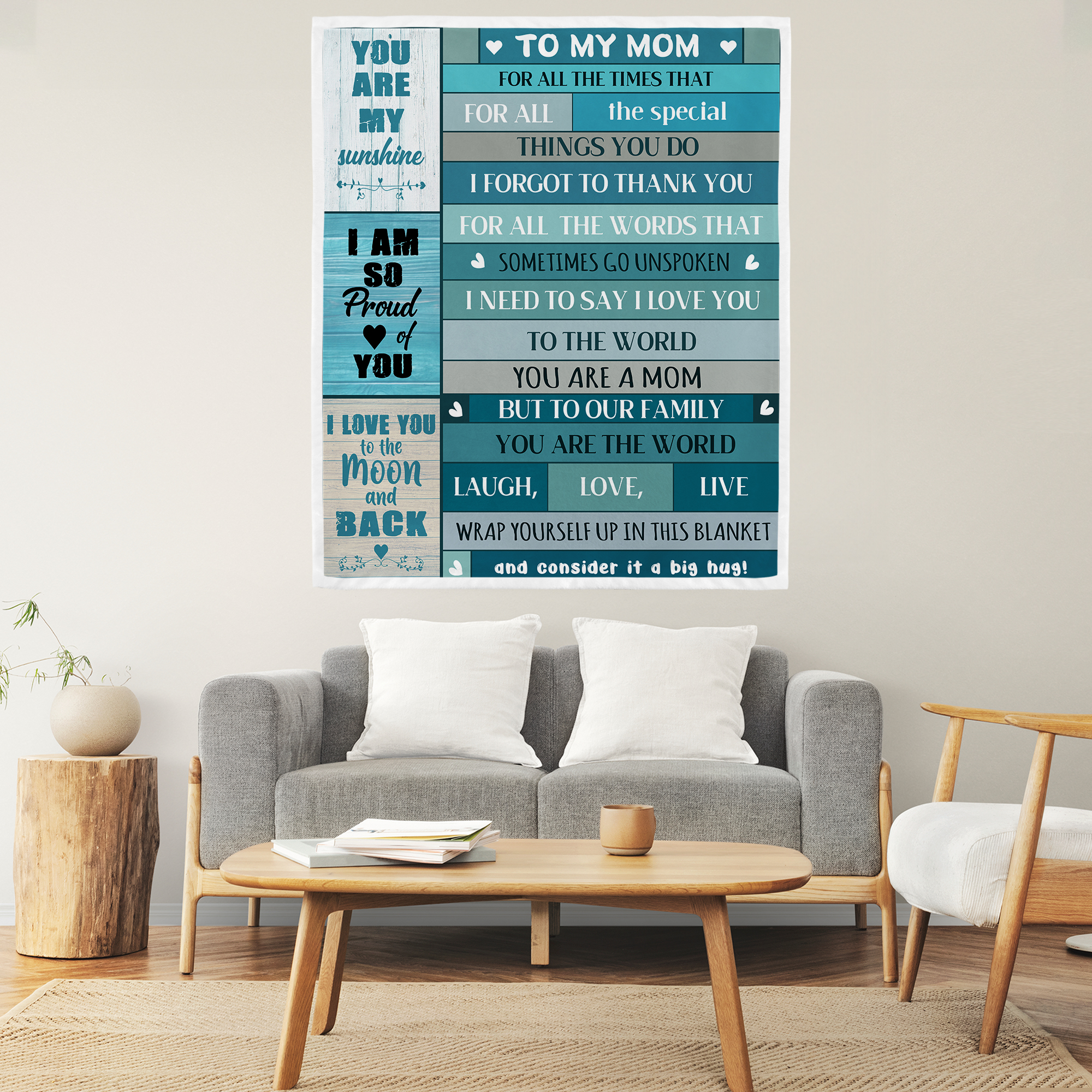 Soft Warm Mom Blanket - Birthday Gift Blanket for Mom Happy Mothers Day Throw Gift for Mother, Wife, Grandma from Daughter, 50"x60"