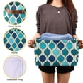 thumbnail image 3 of Yayeee Canvas Storage Basket with Handles for Shelves Fabric Bins Closet Organizer, Blue Geometric Pattern, 3 of 8