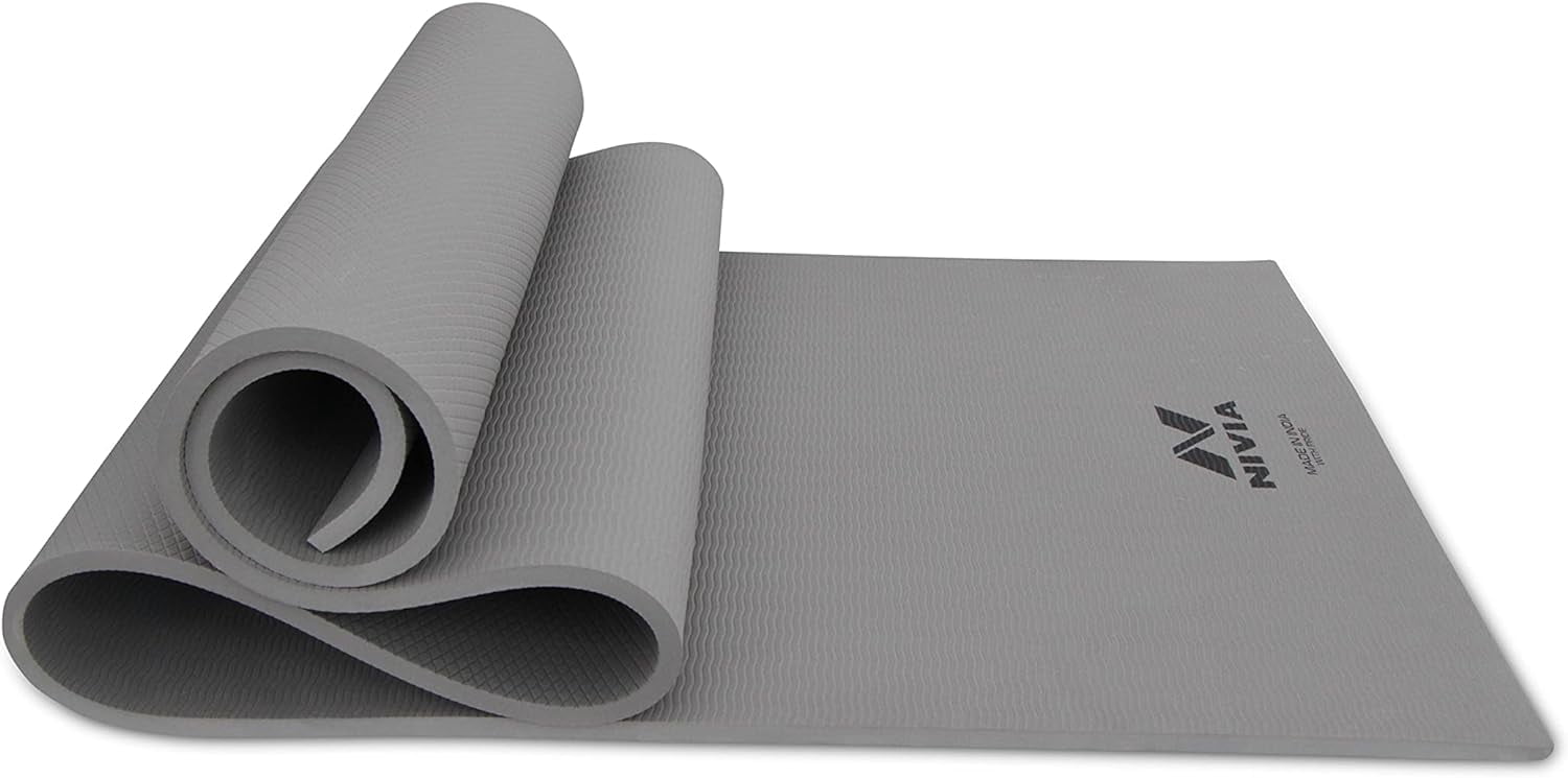 Nivia 1453GR 8 mm Anti-Skid Yoga Mat - Gray