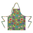 thumbnail image 2 of Pioneer Flower Floral Print Pattern Apron for Women and Men, Cotton Linen Waterproof with Pockets, Adjustable, 33x27 Inch for Kitchen, Gardening, BBQ, Salon, 2 of 6