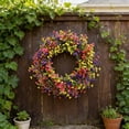 thumbnail image 6 of Bcylexb Baby's Breath Wreath for Front Door, Faux Silk Camellia with Leaves Spring Summer Greenery Flowers Wreath for Porch Garden Wall Window Outdoor Decor, 6 of 6