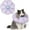 purple, variant on Cat Cone Collar,Cute Waterproof Cat Recovery Collar,Anti-Bite Lick Wound Healing Safety Elizabethan e Collar for Cats,Purple Flower All-Season Style…