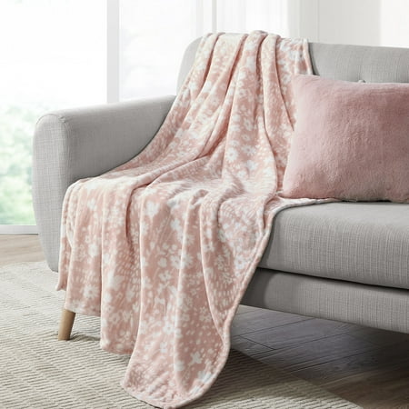 Way To Celebrate Floral Polyester Fleece Throw, 50” x 60”