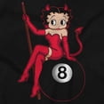 thumbnail image 2 of Cute Betty Boop Devil 8 Ball Cartoon Short Sleeve Women's Graphic Tee Brisco Brands S, 2 of 5