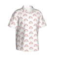 thumbnail image 2 of Daiia Rainbow Hawaiian Shirt for Men Gentle Cotton Regular Short Sleeve Casual-3X-Large, 2 of 9