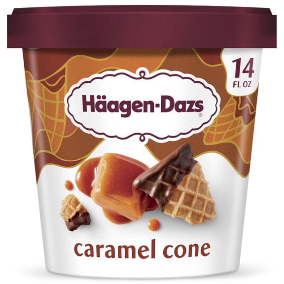 Haagen Dazs Caramel Cone Ice Cream, Kosher, 14 oz