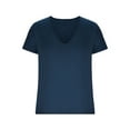 thumbnail image 3 of Qiggri Men's Summer Fitness Sports Leisure Sweatwicking Solid Color Deep V-neck T-shirt Mens Undershirts, 3 of 5